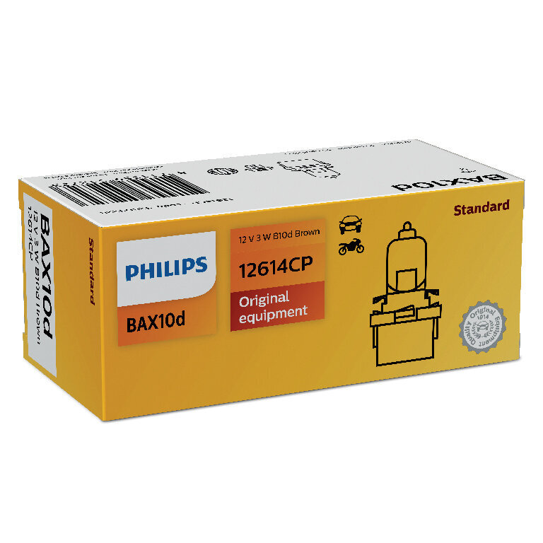 Automobilio lemputė Philips 12V 3W B10D kaina ir informacija | Automobilių lemputės | pigu.lt