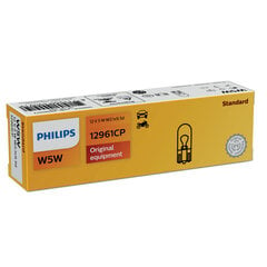 PHILIPS Автомобильная лампa 12V W5W W2.1x9.5d цена и информация | Philips Автотовары | pigu.lt