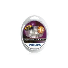 PHILIPS aвтомобильная лампа H7 12V 55W PX26d Night Guide S 2 шт blisteris цена и информация | Автомобильные лампочки | pigu.lt