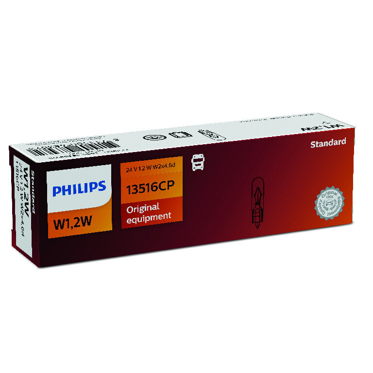 Automobilinė lemputė Philips 24V W1.2 1.2W W2 x 4.6D T5 kaina ir informacija | Automobilių lemputės | pigu.lt