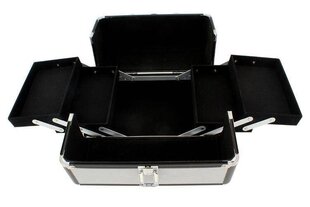 Kosmetikos lagaminas, pilkas su juodu kaina ir informacija | Kosmetinės, veidrodėliai | pigu.lt