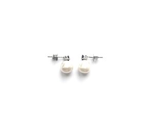 Sidabriniai auskarai su baltais perlais kaina ir informacija | Auskarai | pigu.lt