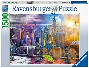 Головоломка Ravensburger День и ночь NYC панорама, 1500 д. цена и информация | Пазлы | pigu.lt