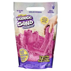 Blizgantis kinetinis smėlis Kinetic Sand Glitter, rožinis цена и информация | Развивающие игрушки | pigu.lt