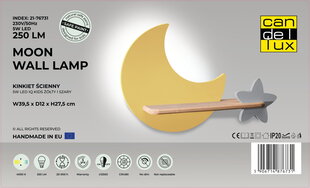 Candellux sieninis vaikiškas LED šviestuvas Mėnulis kaina ir informacija | Vaikiški šviestuvai | pigu.lt