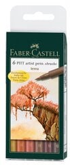 Rašiklių rinkinys Faber Castell PIitt FC, 6 vnt. kaina ir informacija | Rašymo priemonės | pigu.lt