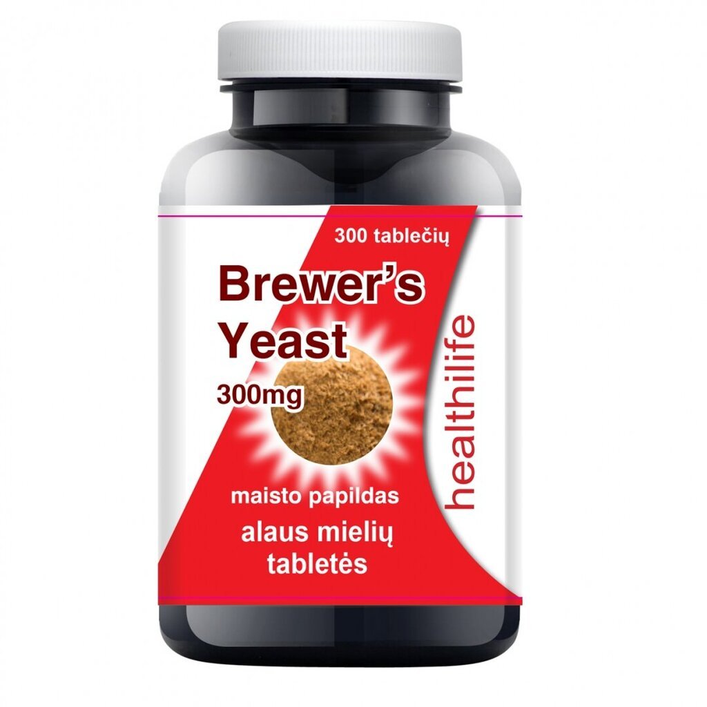 Maisto papildas Healthilife Brewers Yeast alaus mielės, 300 tablečių kaina ir informacija | Vitaminai, maisto papildai, preparatai grožiui | pigu.lt