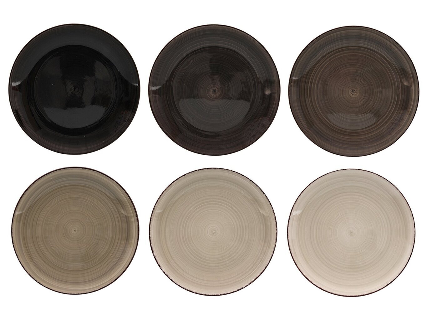 Keramikinių desertinių lėkščių rinkinys Loft, 19 cm, 6 vnt цена и информация | Indai, lėkštės, pietų servizai | pigu.lt