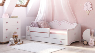 Vaikiška lova ADRK Furniture Emka X2, 80x160 cm, balta kaina ir informacija | Vaikiškos lovos | pigu.lt
