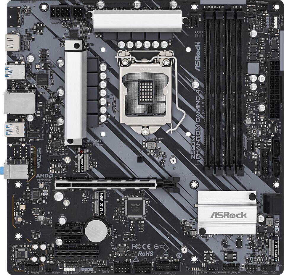 ASRock Z590M Phantom Gaming 4 kaina ir informacija | Pagrindinės plokštės | pigu.lt