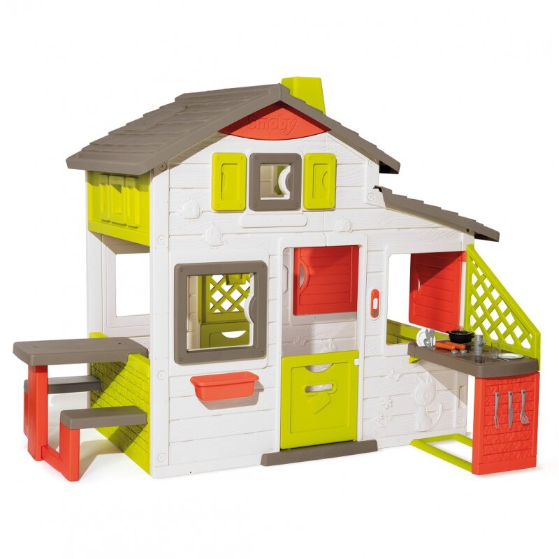 Vaikų žaidimų namelis su virtuvėle Smoby Neo Friends, 217x155x172 cm цена и информация | Vaikų žaidimų nameliai | pigu.lt