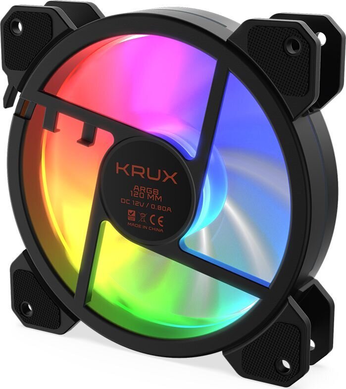 Krux Lunar 120 ARGB (KRX0067) kaina ir informacija | Kompiuterių ventiliatoriai | pigu.lt