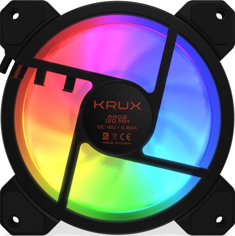 Krux Lunar 120 ARGB (KRX0067) цена и информация | Kompiuterių ventiliatoriai | pigu.lt