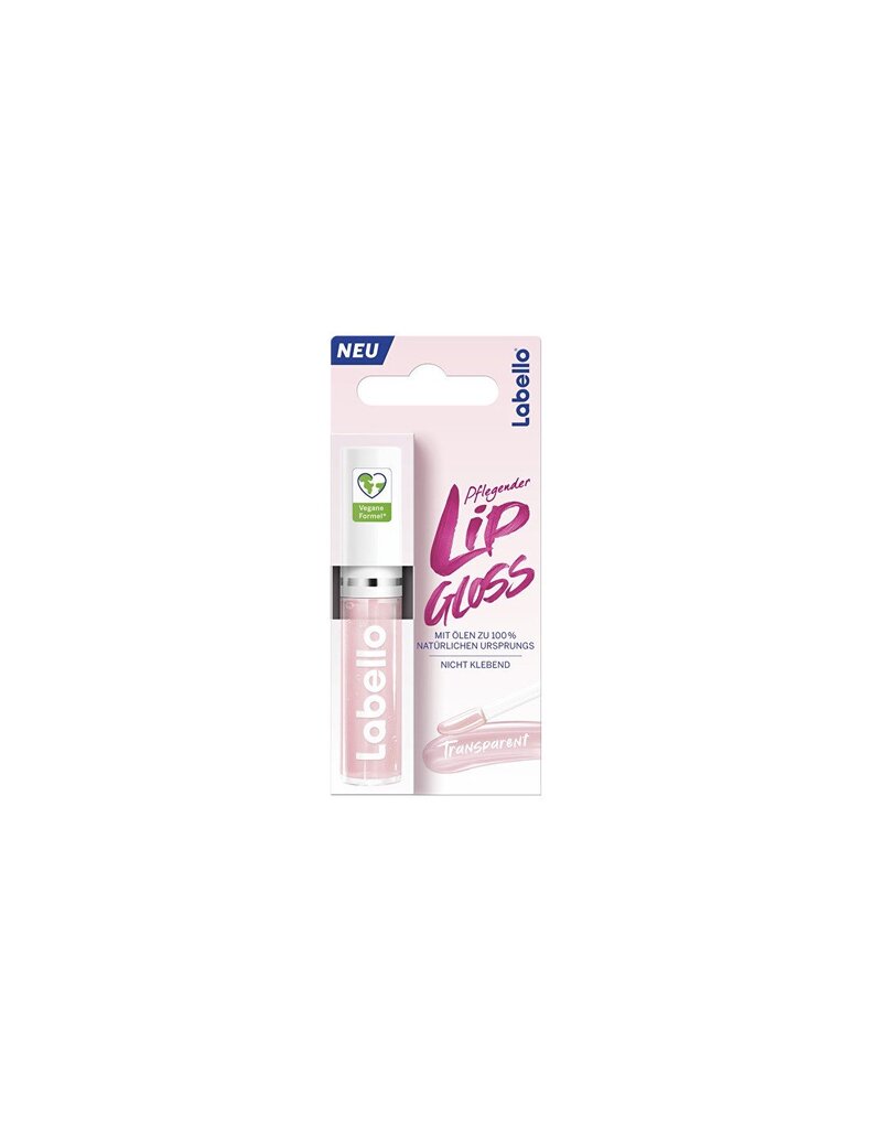 Lūpų blizgis Labello Caring Lip Gloss Transparent, 5.5 g цена и информация | Lūpų dažai, blizgiai, balzamai, vazelinai | pigu.lt