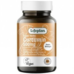 Maisto papildas Lifeplan Curcumin 500 mg, 60 kapsulių цена и информация | Витамины, пищевые добавки, препараты для хорошего самочувствия | pigu.lt