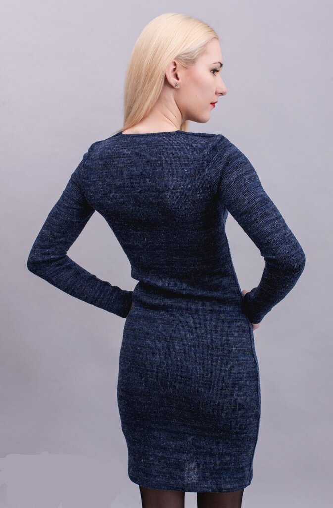 Megzto trikotažo suknelė be pamušalo, mėlyna цена и информация | Suknelės | pigu.lt