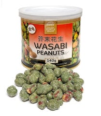 Žemės riešutai su vasabi, Wasabi peanuts, Golden Turtle Brand, 140 g kaina ir informacija | Riešutai, sėklos, džiovinti vaisiai | pigu.lt