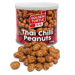 Арахис с тайским чили, Thai Chilli Peanuts. Golden Turtle Brand, 140г цена и информация | Орехи, сухофрукты, семечки | pigu.lt