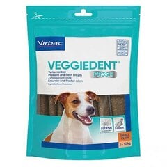 VIRBAC Veggiedent Fresh S (5-10 kg) šunims, 15 vnt. kaina ir informacija | Skanėstai šunims | pigu.lt