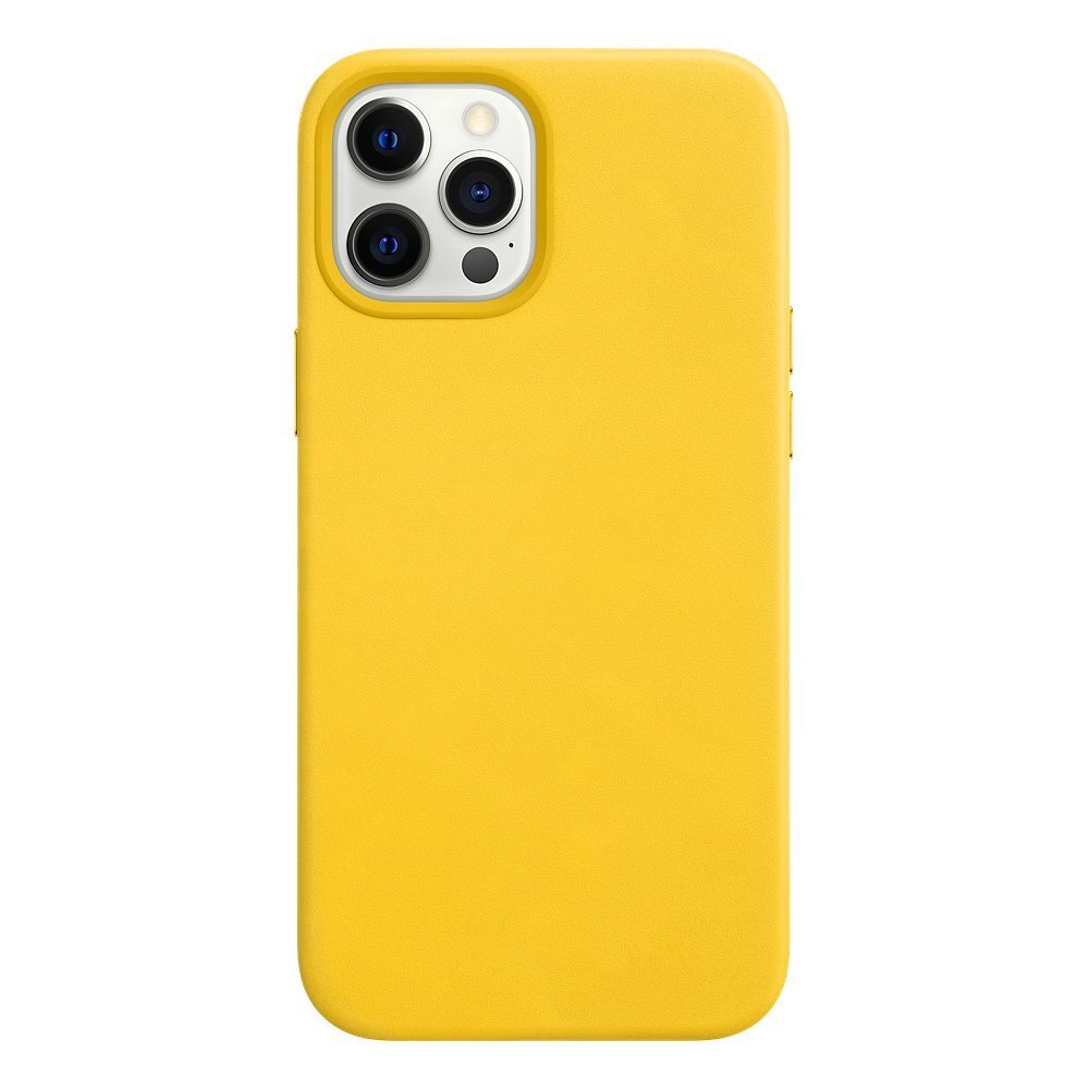 Hurtel ECO Leather iPhone 12 Pro Max golden kaina ir informacija | Telefono dėklai | pigu.lt