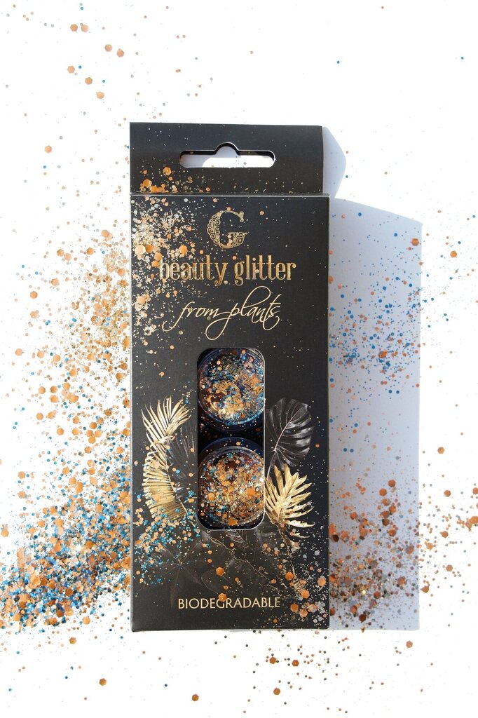 Veido blizgučiai G Beauty Lab Glitter Tigers Eye & Sapphire, 2 vnt. kaina ir informacija | Akių šešėliai, pieštukai, blakstienų tušai, serumai | pigu.lt