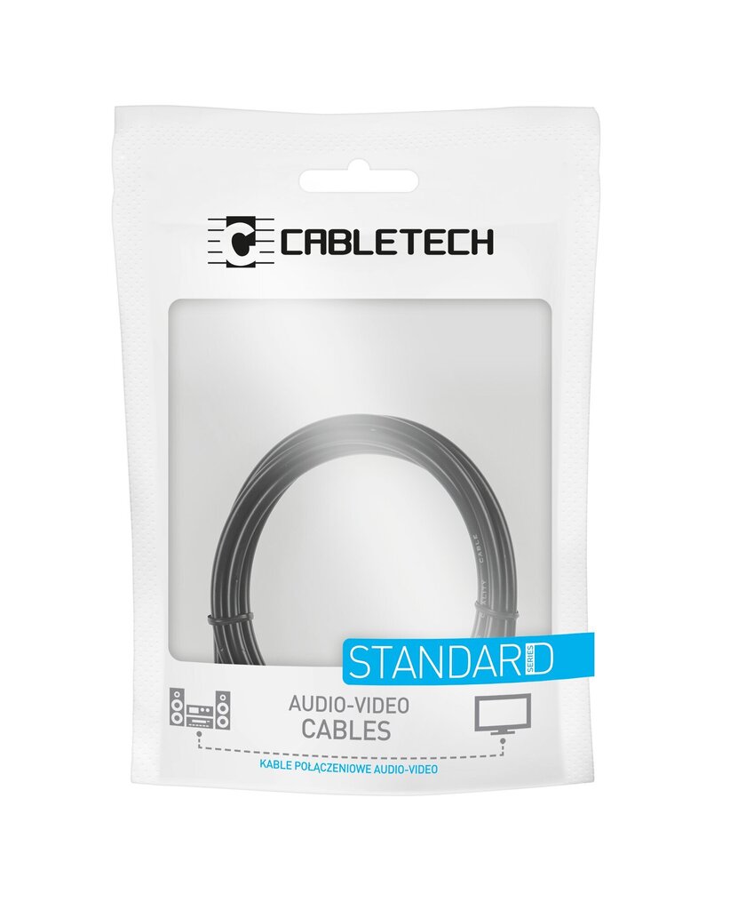 Kabelis Cabletech Audio 3.5 mm (M) -> 2 x RCA 1m kaina ir informacija | Kabeliai ir laidai | pigu.lt