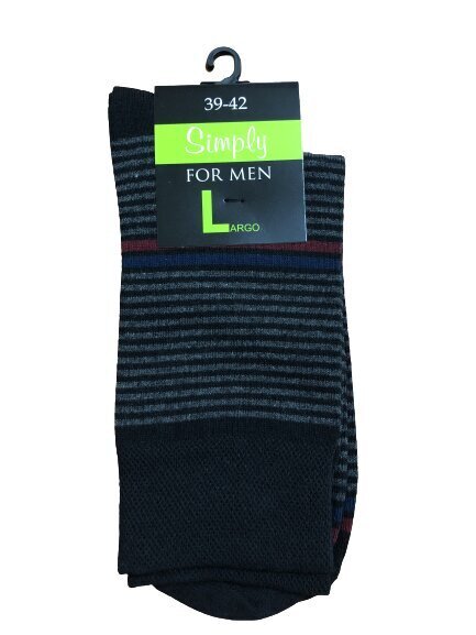 Vyriškos dryžuotos kojinės, juodos kaina ir informacija | Vyriškos kojinės | pigu.lt