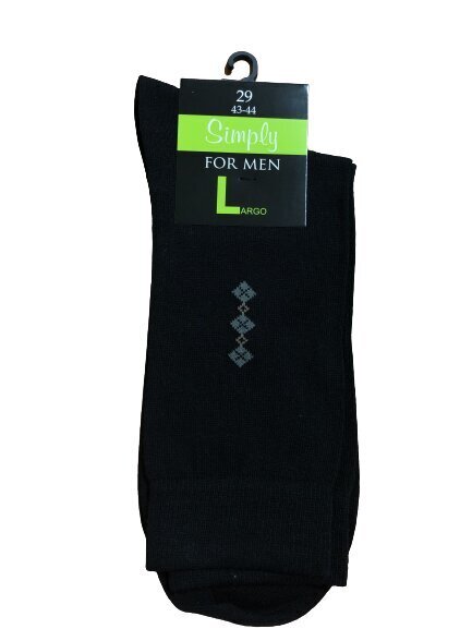Vyriškos medvilninės kojinės su dizainu, juodos kaina ir informacija | Vyriškos kojinės | pigu.lt