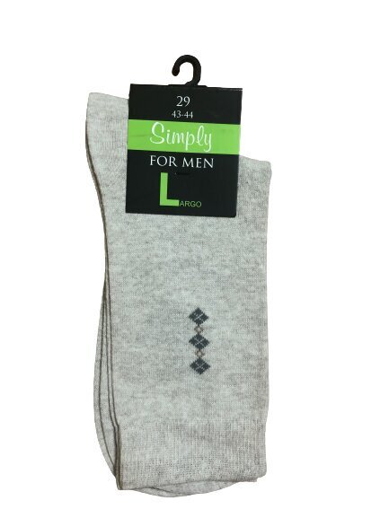 Vyriškos medvilninės kojinės su dizainu, pilkos kaina ir informacija | Vyriškos kojinės | pigu.lt