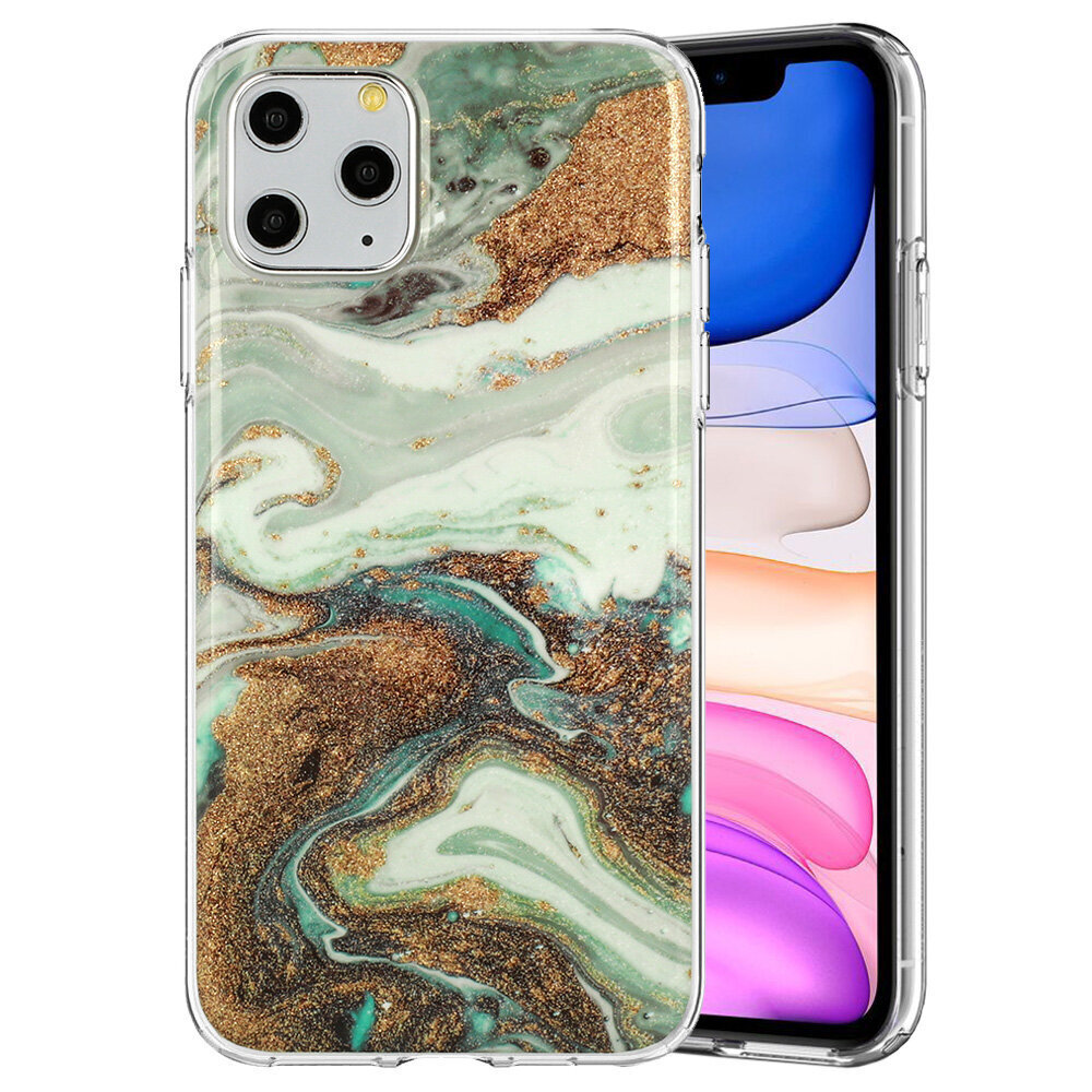 Dėklas telefonui Marble Glitter skirtas Iphone 12 mini (5,4) D5, įvairių spalvų kaina ir informacija | Telefono dėklai | pigu.lt