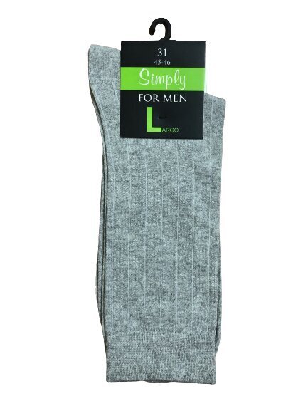 Vyriškos klasikinės medvilninės kojinės, pilkos kaina ir informacija | Vyriškos kojinės | pigu.lt