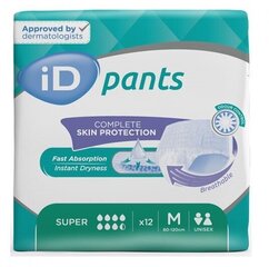 Подгузники-трусы для взрослых iD Pants M 12 шт цена и информация | Подгузники, прокладки, одноразовые пеленки для взрослых | pigu.lt