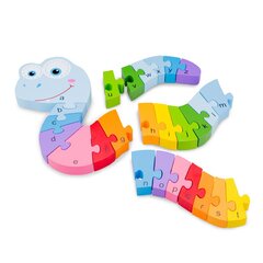 Mokomasis žaidimas-dėlionė New Classic Toys Alphabet-Snake 10533, 26 d. kaina ir informacija | Dėlionės (puzzle) | pigu.lt