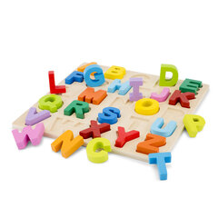 Medinėdėlionė mažiems vaikams - Abėcėlė New Classic Toys 10534 kaina ir informacija | Dėlionės (puzzle) | pigu.lt