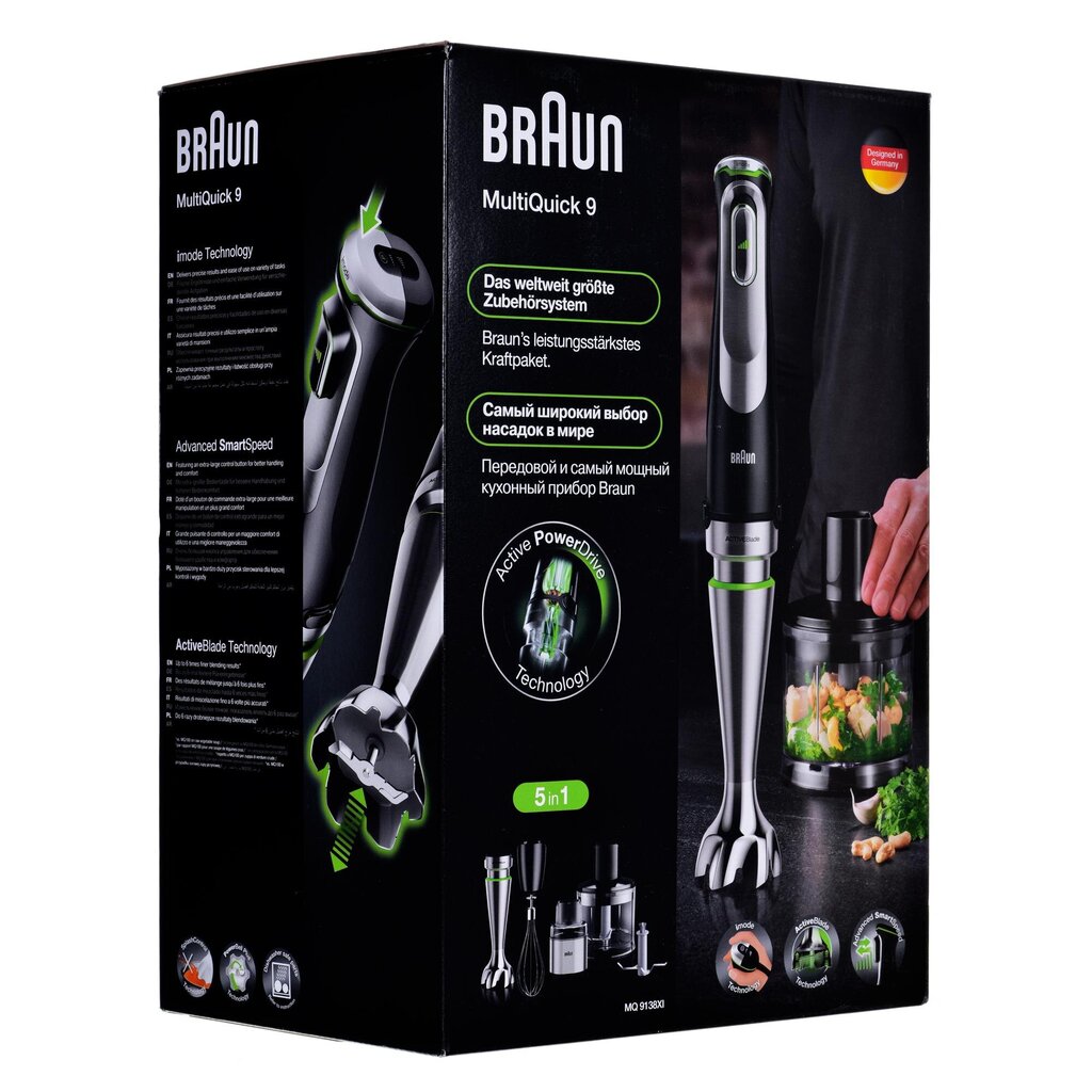 Braun MQ 9138XI kaina ir informacija | Trintuvai, smulkintuvai | pigu.lt