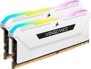 Corsair Vengeance RGB PRO SL, DDR4, 32 ГБ, 3200 МГц, CL16 (CMH32GX4M2E3200C16W) цена и информация | Оперативная память (RAM) | pigu.lt