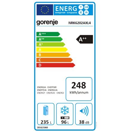 Gorenje NRK6202AXL4 kaina ir informacija | Šaldytuvai | pigu.lt