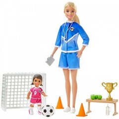Lėlė Barbė - futbolo trenerė su priedais kaina ir informacija | Žaislai mergaitėms | pigu.lt