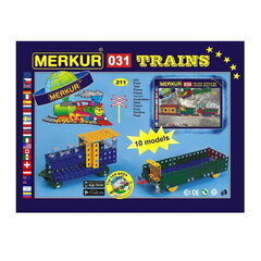 Металлический конструктор Merkur «Железная дорога», 211 деталей цена и информация | Конструкторы и кубики | pigu.lt
