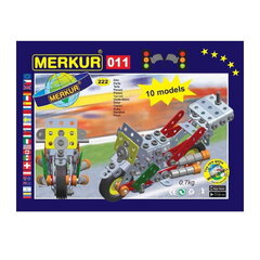 Металлический конструктор Merkur 011 «Мотоыклы», 222 детали, 10 моделей цена и информация | Конструкторы и кубики | pigu.lt