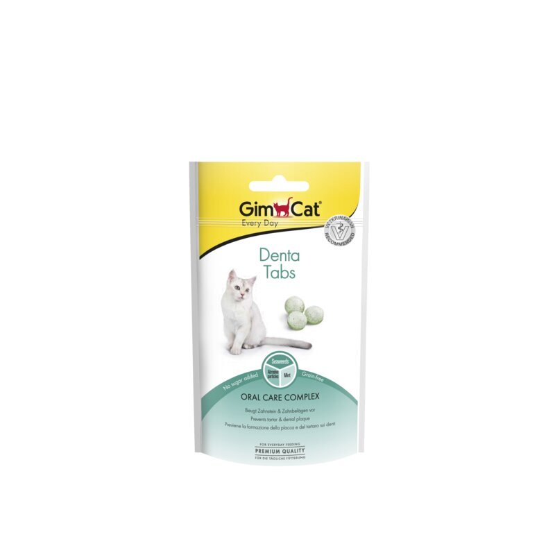 GimCat Denta Tabs 40g цена и информация | Skanėstai katėms | pigu.lt