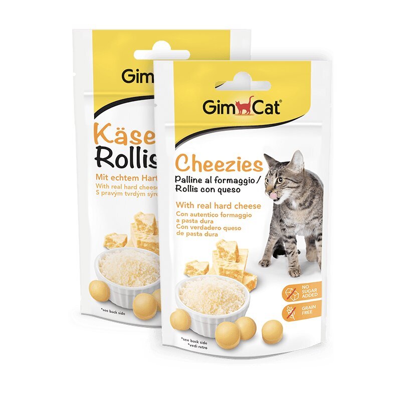 GimCat Cheezies skanėstai katėms su sūriu 50g kaina ir informacija | Skanėstai katėms | pigu.lt