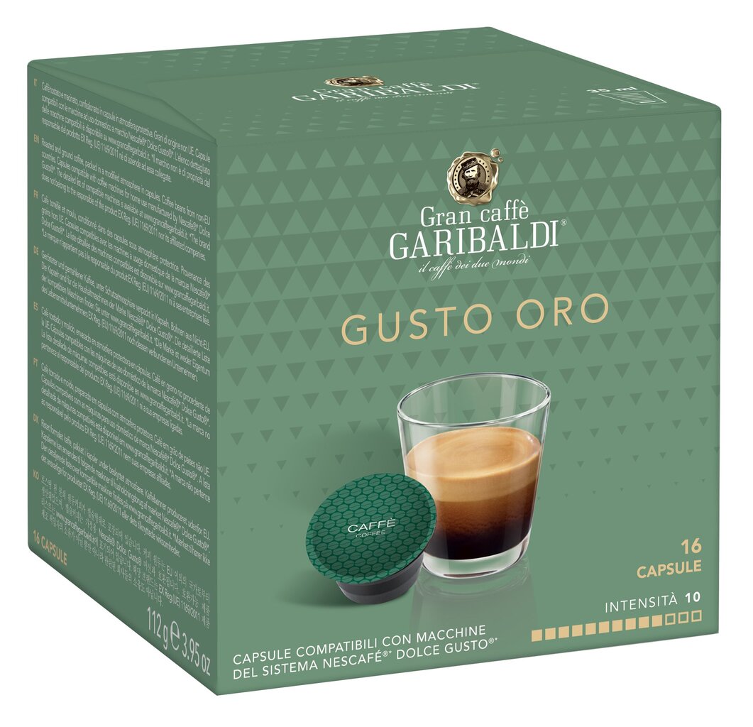 Gran Caffe Garibaldi - Gusto Oro, 16 vnt. Dolce Gusto aparatams tinkamų kapsulių цена и информация | Kava, kakava | pigu.lt