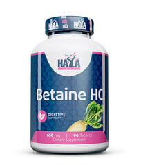 Haya Labs Betaine HCl, 90 tabl. kaina ir informacija | Vitaminai | pigu.lt