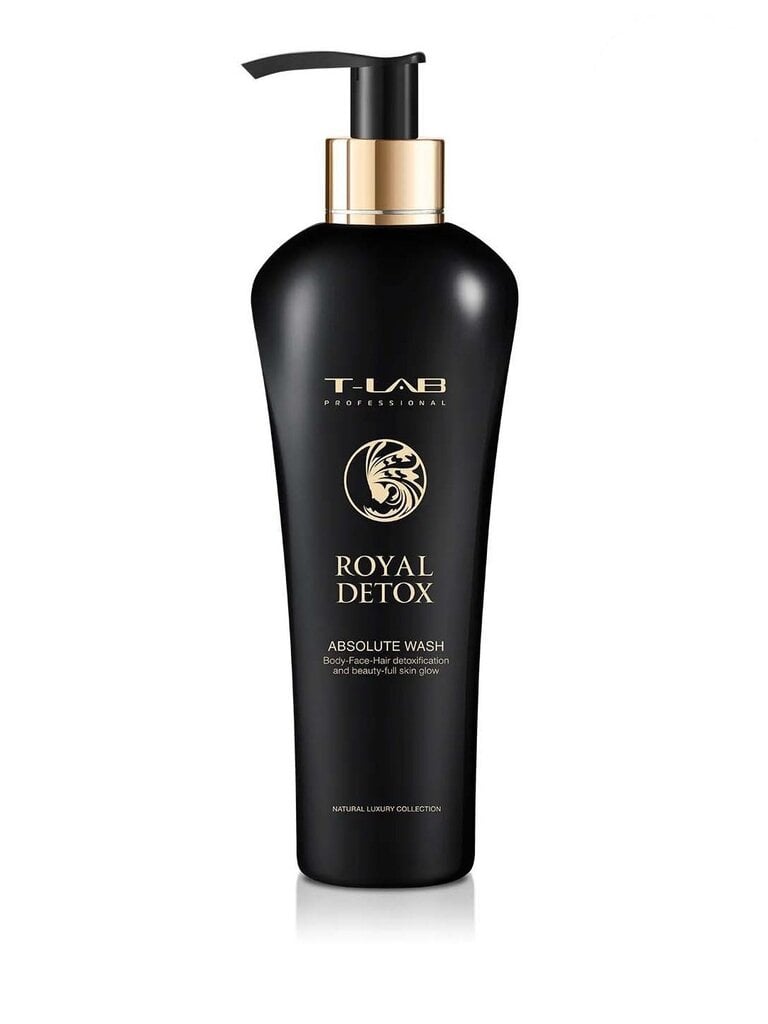 Kūno prausiklis T-LAB Professional Royal Detox Absolute Wash, 300 ml kaina ir informacija | Dušo želė, aliejai | pigu.lt