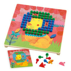 Мозаичная игра - Животные, Djeco DJ08137 цена и информация | Развивающие игрушки | pigu.lt