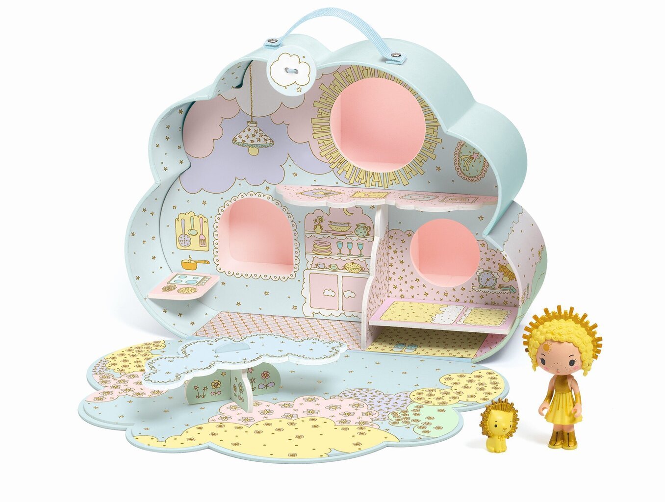 Tinyly lėlių namelis - Sunny ir Mia namas, Djeco DJ06953 kaina ir informacija | Žaislai mergaitėms | pigu.lt