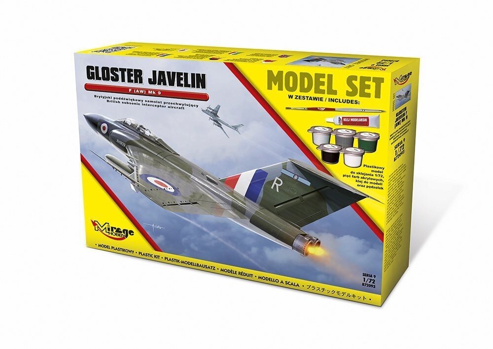 Surenkamas lėktuvo modelis „Gloster Javelin F Mk9“ / 872093 kaina ir informacija | Konstruktoriai ir kaladėlės | pigu.lt