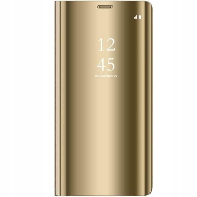 Telefono dėklas Hallo Clear View Cover Case, skirtas Samsung N970 Galaxy Note 10, auksinis цена и информация | Telefono dėklai | pigu.lt