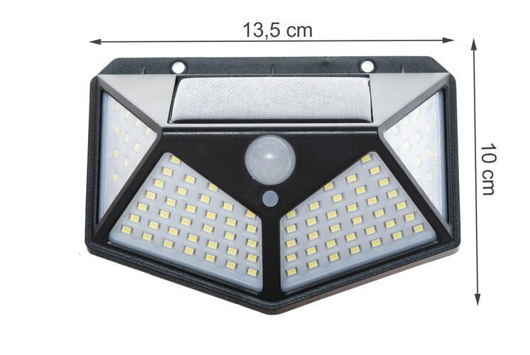 100 LED saulės lempa L10720 kaina ir informacija | Lauko šviestuvai | pigu.lt